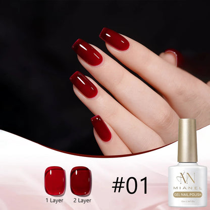 12ML 1-21PCS Autumn Nails Red through half the Sky Cat Eye Nail Glue Halloween New Whitening Glass Bead Cat Eye Nail Polish