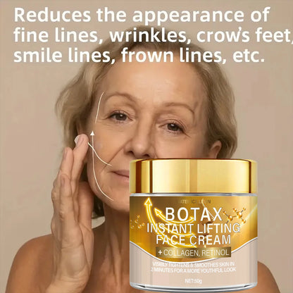 Botax Instant Lifting Face Cream. Collagen Retinol Formula. Visibly Tightens Smooths Skin. 2 Minute Youthful Look. 50g Net.