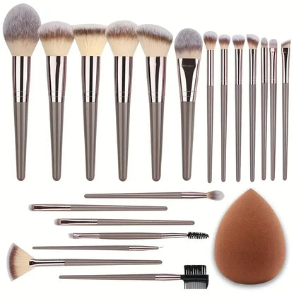 Professional 3-20Pcs Makeup Brushes Set Eyeshadow Blush Highlighter Foundation Concealer Blending Brush Fluffy Women Beauty Tool