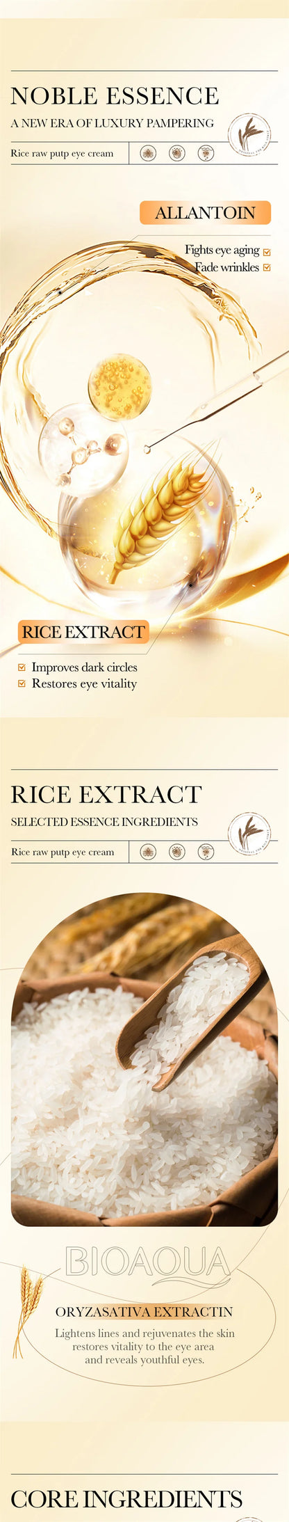 Instant Eye Bag Removal Cream Collagen Anti-Wrinkle Fade Fine Lines Firming Skin Anti Dark Circle Puffiness Brighten Eye Care