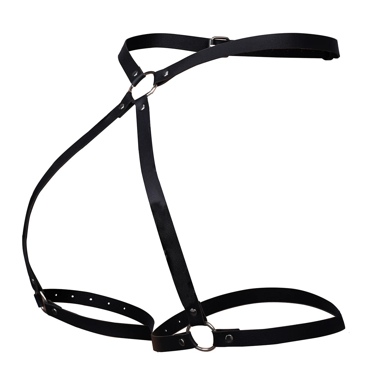 Ladies' punk style bondage art adjustable circular cuffs&thigh straps, essential for intimate role-playing