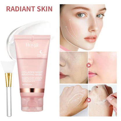 Deep Collagen Mask Peel Off Mask Anti Wrinkle Lifting Face Skin Care Masks Bio Pack Night Wrapping Woman Overnight Skin Hydrates