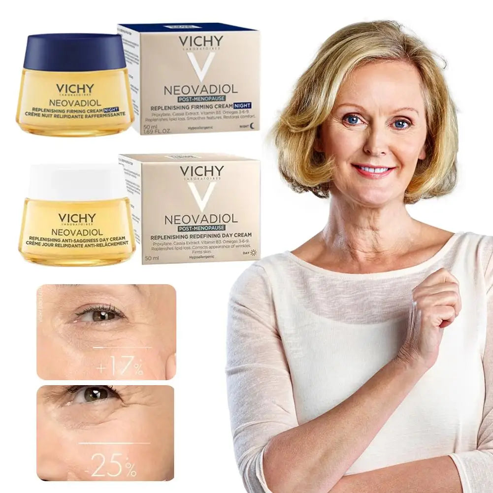 VICHY Menopause Night Cream Day Cream Effective Facial Firming Deep Moisturizing Nourishing Reduce Fine Lines Face Skin Care