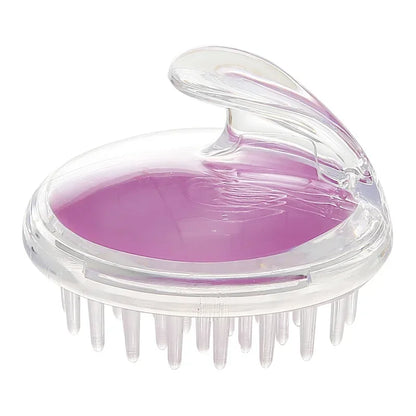 New crystal clear shampoo brush scalp massager hair growth shampoo brush silicone head massage brush home cleaning massage