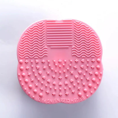 Colorful Brush Cleaner Scrubbe Board Cosmetic Makeup Brush Washing Silicone Gel Cleaning Mat Foundation Makeup Brush Cleaner Pad