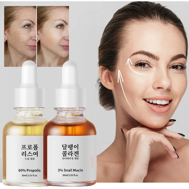 3% Snail Mucin Serum 60% Propolis Nourish Repair Peak Lightweight Moisturizer Non-greasy Skin Essence Revitalizing Facial Serum