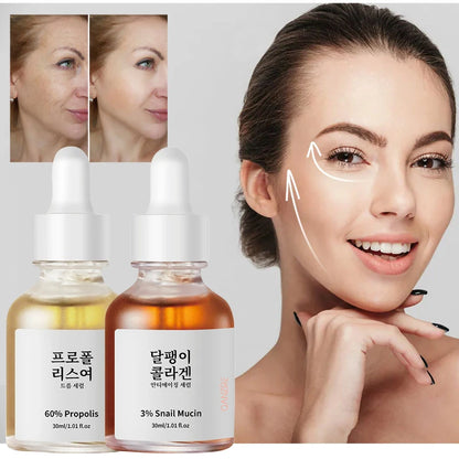 3% Snail Mucin Serum 60% Propolis Nourish Repair Peak Lightweight Moisturizer Non-greasy Skin Essence Revitalizing Facial Serum