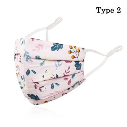 Breathable Cotton Printing Mask Fashion Washable Anti-UV Riding Face Mask Skin-Friendly Anti Dust Sunscreen Mask Outdoor Sports