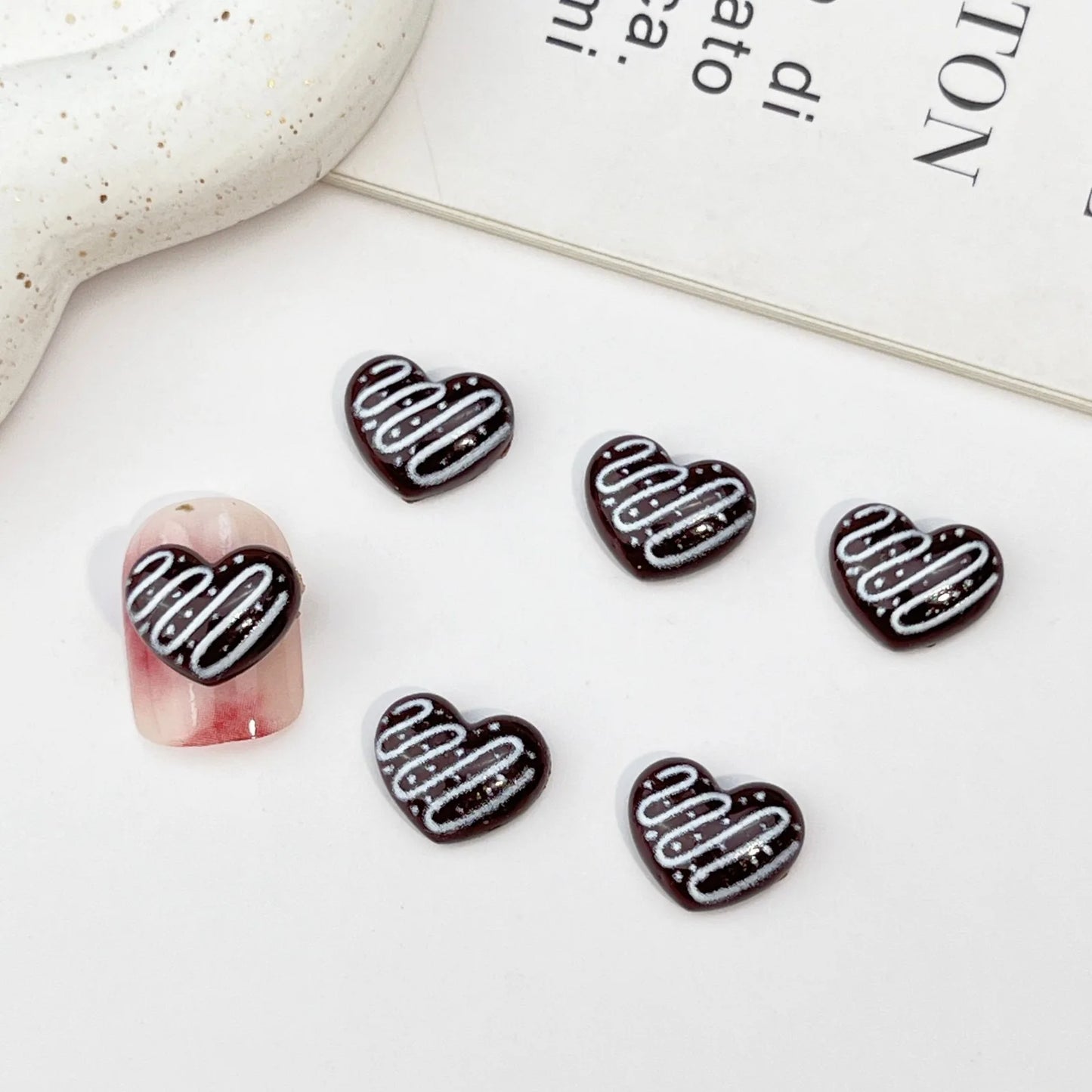 50pcs Resin Mini Christmas chocolate Decor Cartoon Magic Wand Cake Popsicle Figurine Flatback Stone Nail Art Scrapbook DIY Craft