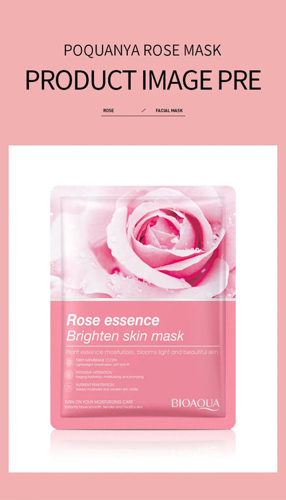 8pcs BIOAQUA Fruit Face Mask Moisturizing Facial skincare Anti-aging Whitening Facial Masks Face Sheet Mask Skin Care Products