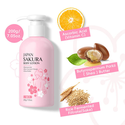 Laikou Cherry Blossom Body Lotion Moisturizing & Repairing  Winter Chapped Skin Care Moisturizing Without Greasiness 200g