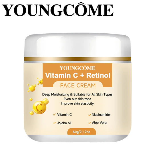 YOUNGCOME Retinol+vitaminC Deep Moisturizing and Firming Face Cream Dark Spots Removal Firming Anti Aging Repair Skin Care
