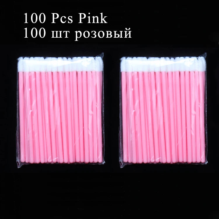 100pcs Disposable Makeup Lip Brush Lipstick Mascara Wands Applicators Eyelash Eyeshadow Lip Gloss Brushes Cosmetic Tools