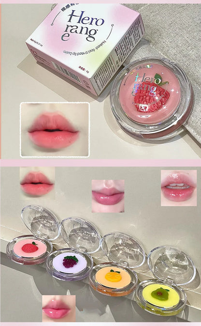 Herorange Nude Tinted Lip Balm Moisturizing Anti-Drying Autumn and Winter Lip Care Lightens Lip Lines Color-Changing Lip Balm