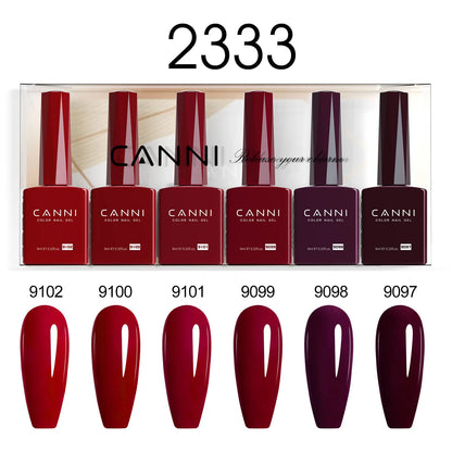 9ml CANNI TPO FREE HEMA FREE Ultra Consistency Nail Gel Polish Set Round Brush Semi Permanent Soak Off UV LED Gel Nail Kit