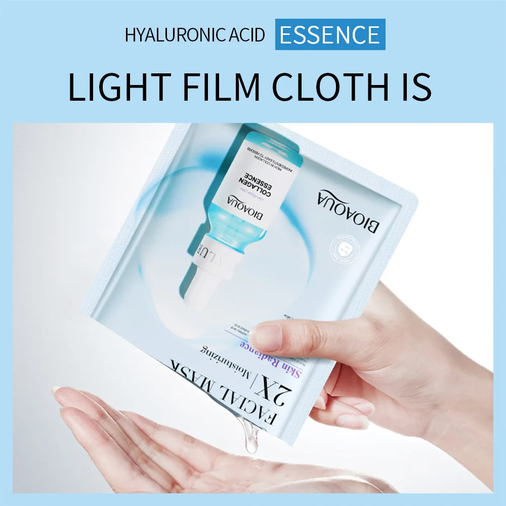 20pcs/5pcs Centella Collagen Face Mask VC Moisturizing Refreshing Sheet Masks Hyaluronic Acid  Facial Mask Skin Care Products