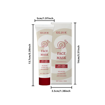 Snail Vitamin C Smear Mask Hydrating Firming Pore Refining Facial Care Fade Spots Blemishes Brightening Gentle Face Skincare