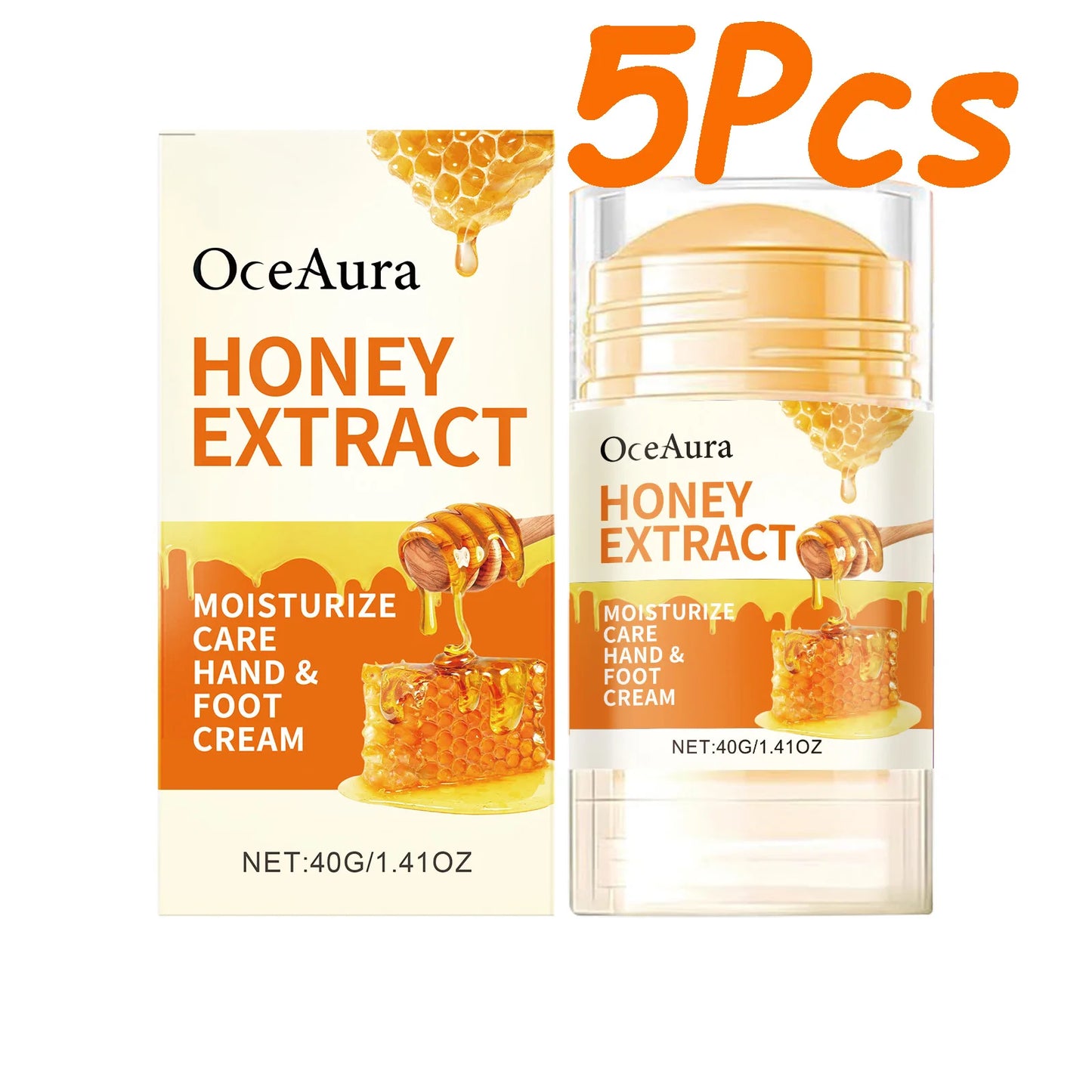 Honey Foot Care Cream Stick Nourishing Balm for Dry Cracked Feet Heel Exfoliation Softening Skin Ultra-Hydrating Hand Foot Balm