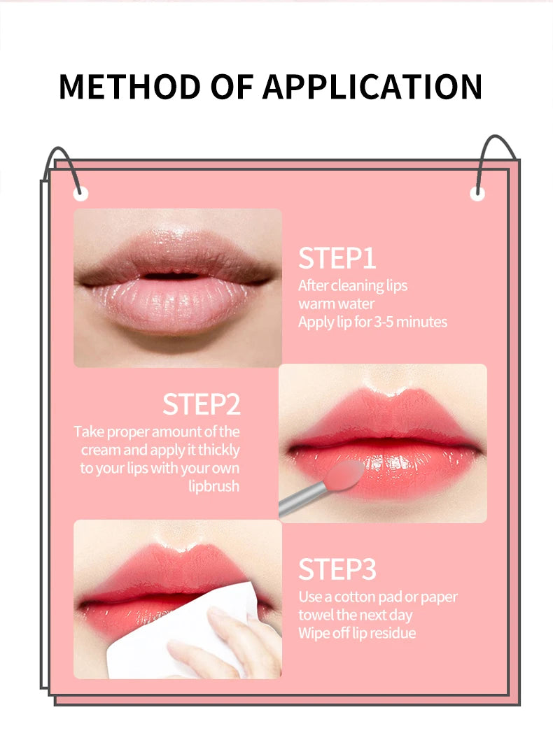 O'CHEAL 1 Pcs Sleeping Mask Maintenance Moisturizing Lip Gloss Mask Cream Plump Lips Serum Care Nourishing Lip Mask Balm