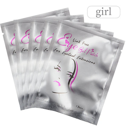 50 Pairs Eyelash Extension U-shaped Incision Gel Paper Patches Grafting False Lashes Under Eye Pad Stickers Tips Makeup Tools