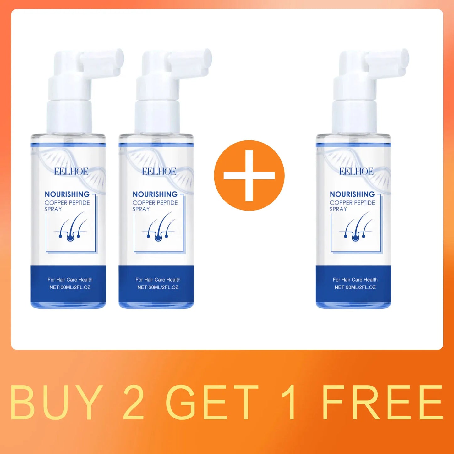 EELHOE Hair Care Set Blue Copper Peptide Serum Anti Hair Loss Treatment Damaged Hair Repair Copper Peptide Hair Growth Products