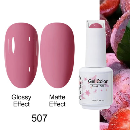 Clou Beaute 15ml Nail Gel Polish Warm Color Dark Red Brown Semi Permanent Nail Art Manicure Soak Off LED UV Varnishes Lacquer