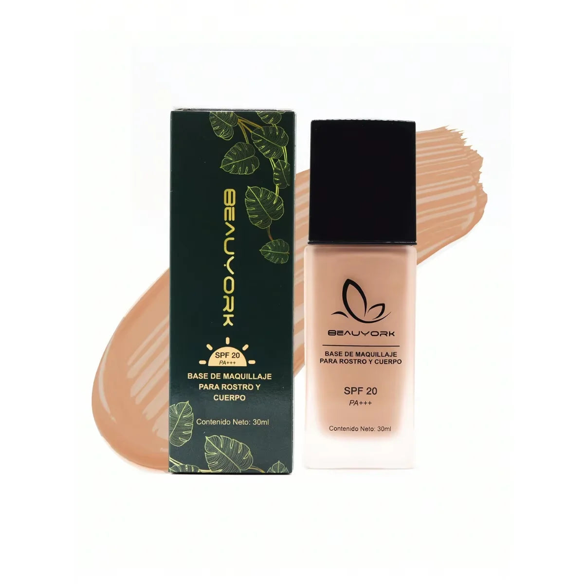 Women's Makeup Spf20 Pa+++ Sunscreen Foundation, Full Coverage Moisturizer, Breathable Matte Finish, Long Lasting, Beauyork