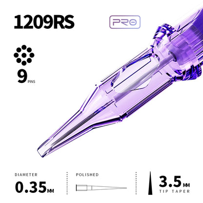 Mast Pro Tattoo Needles Cartridge 20pcs Disposable RS 0.25/0.3/0.35mm for Shading Blending Permanent Makeup or Body Art Needles
