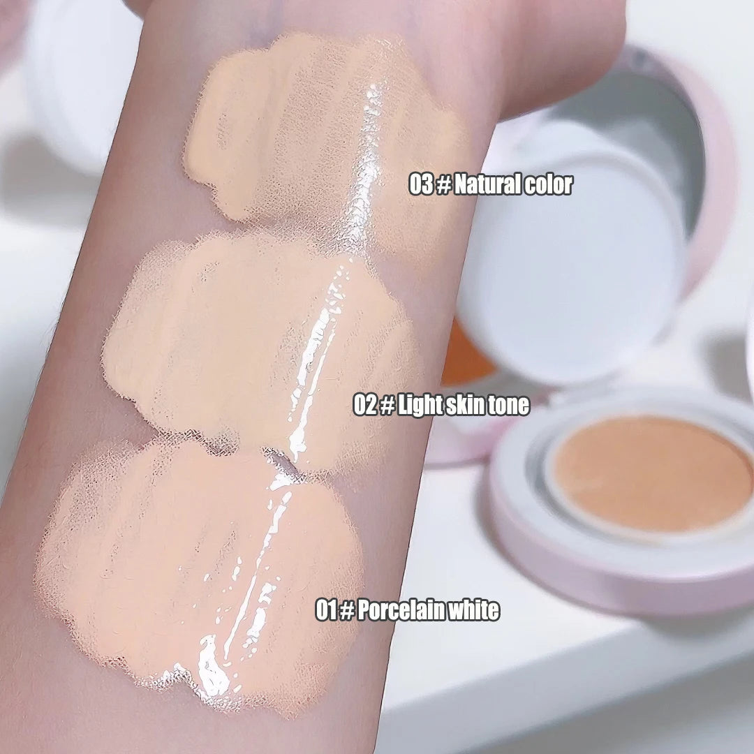 BB Cream Air Cushion Foundation Full Coverage Waterproof Long-lasting Concealer 3 Colors Cushion Compact Face Makeup Base