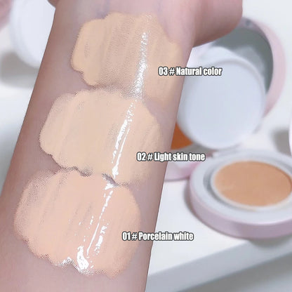 BB Cream Air Cushion Foundation Full Coverage Waterproof Long-lasting Concealer 3 Colors Cushion Compact Face Makeup Base