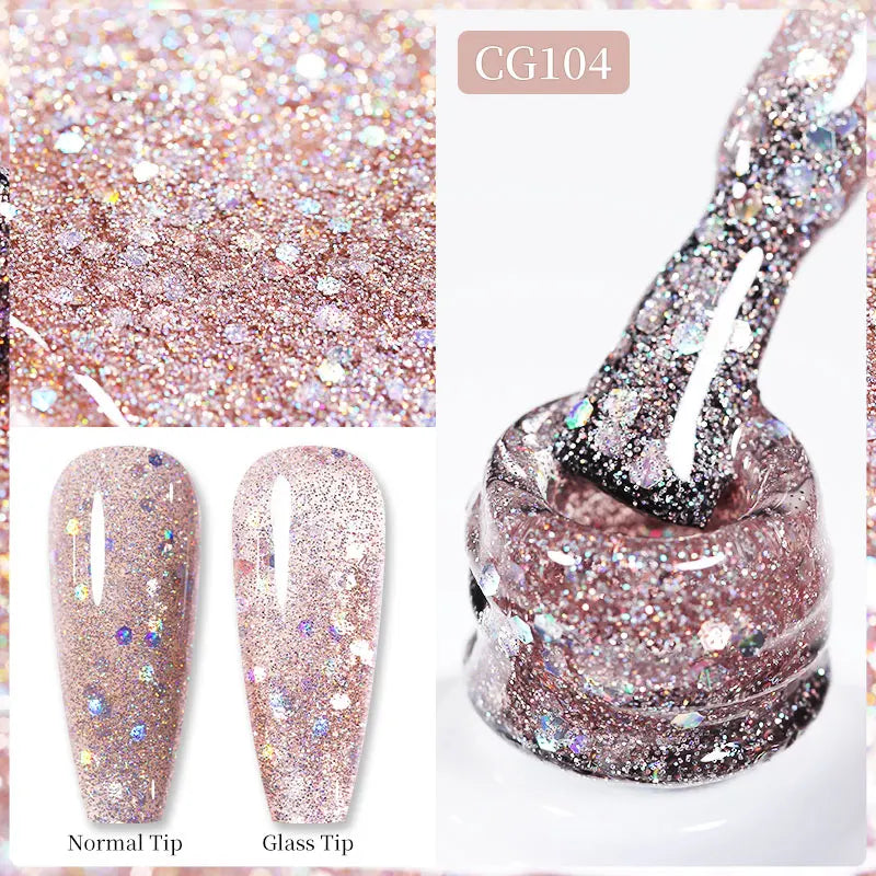 BORN PRETTY 10ml Nude Pink Gel Nail Polish Varnis Semi Permanent Nail Gel Varnish Soak Off UV Gel for Valentine's Day Gift Nails
