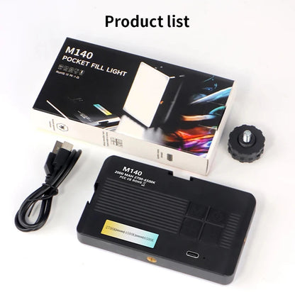 Rechargeable LED fill light 3 color temperature modes portable pocket light For cell phones laptops makeup youtube selfie videos