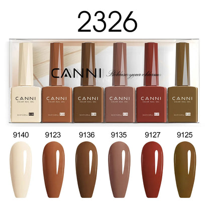 9ml CANNI TPO FREE HEMA FREE Ultra Consistency Nail Gel Polish Set Round Brush Semi Permanent Soak Off UV LED Gel Nail Kit