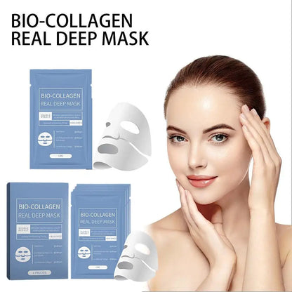 Bio Collagen Real Deep Mask Shrink Pores Deep Hydrating Overnight Face Mask Moisturizing Refreshing Brightening Face Skin Care