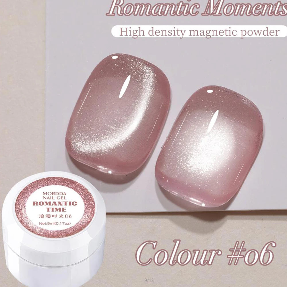 5ML Christmas Red Cat's Eye Gel Nail Polish Senior Glass Bead  Cat Magnetic Eye Gel Nail Polish LED Soak Off Varnish Manicure