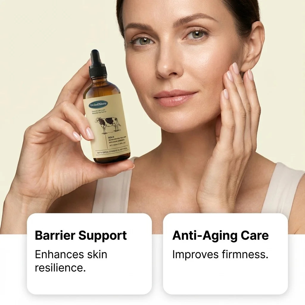 Beef Tallow Nourishing Serum Repair Dry Skin Soothing Brightening Glowing Fade Fine Lines Soft Rejuvenation Hydrating Face Serum