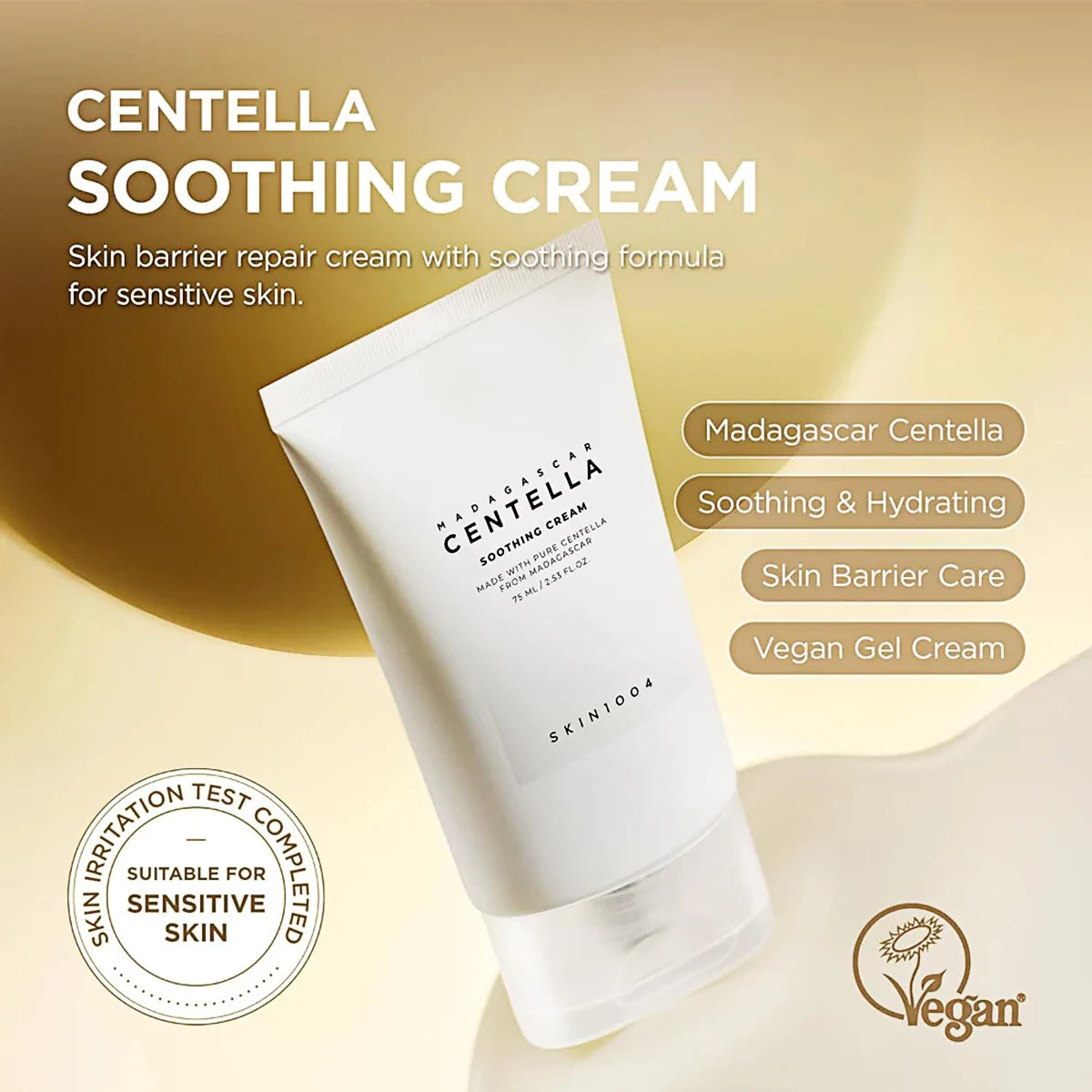 SKIN1004 Madagascar Centella Soothing Cream 30ml*2,Gentle Nourishing Texture,Barrier Repair Cream,Soothes,K-Beauty,Korean Makeup