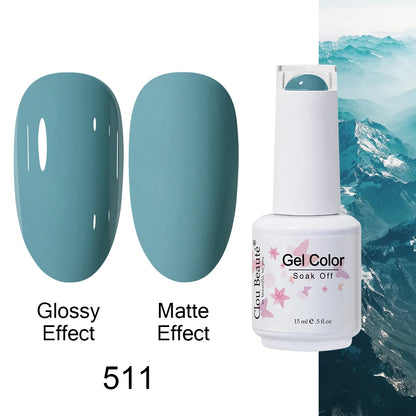 Clou Beaute 15ml Nail Gel Polish Warm Color Dark Red Brown Semi Permanent Nail Art Manicure Soak Off LED UV Varnishes Lacquer