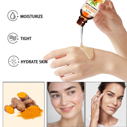 Turmeric Face Serum Anti-Oxidation Dark Spot Corrector Facial Brightening Skin Care Serum for Clearer Smoother Skin