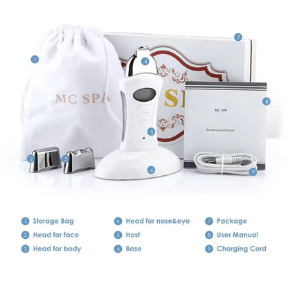 Professional Microcurrent Facial Device Handheld Galvanic Spa Machine Anti-Aging Skin Rejuvenation Lifting Wrinkle Beauty Tool
