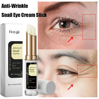 Snail Eye Cream Stick Collagen Fade Fine Lines Wrinkle Lightening Dark Circles Firming Eye Bags Puffiness Moisturizing Eye Cream