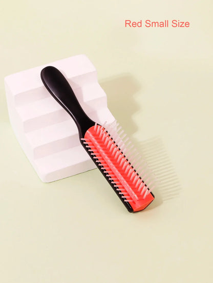WANMEI, 1 Uds., cepillo de pelo de masaje para desenredar de 9 filas para pelo liso y rizado, peine extraíble, herramienta de pe