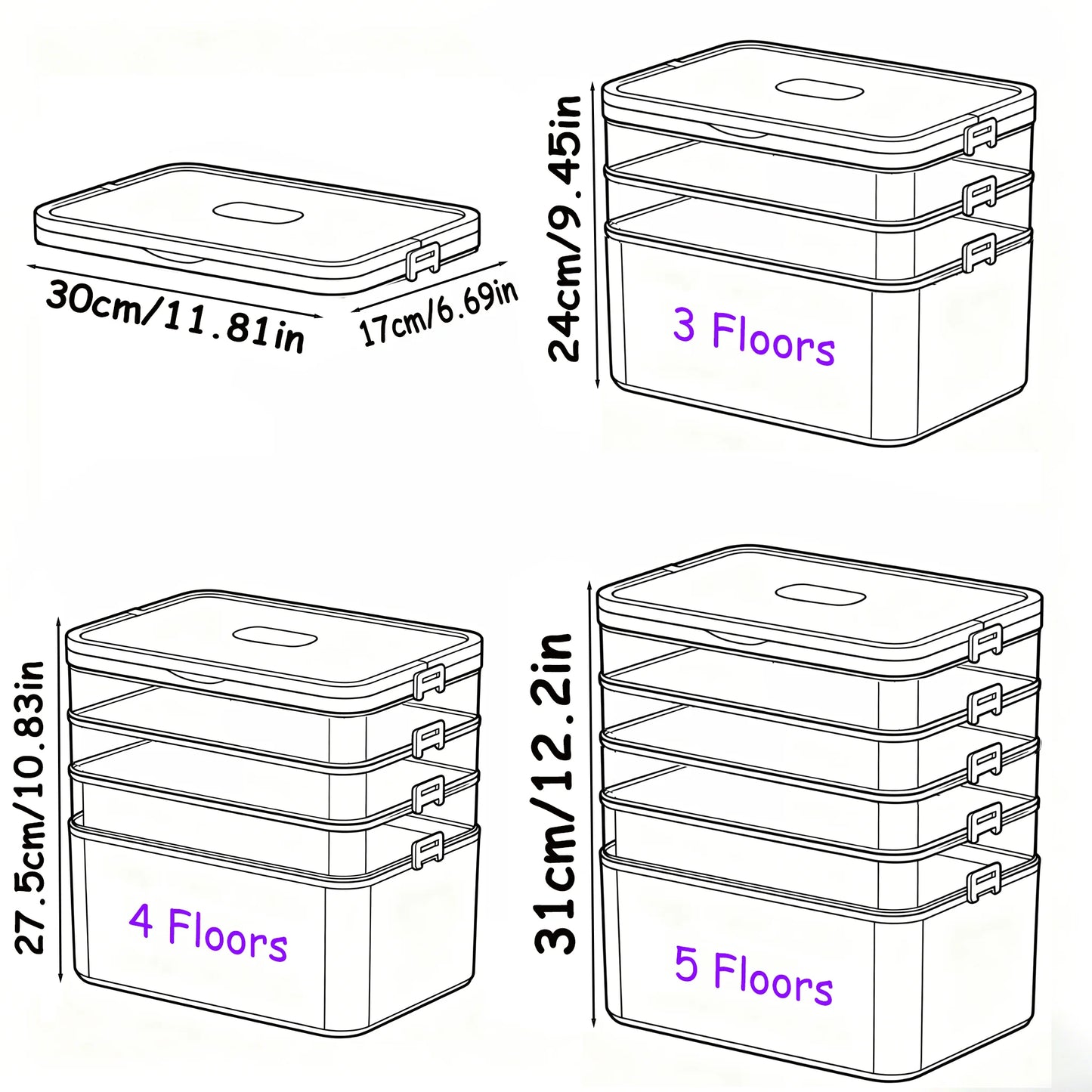 Large-Capacity Multi-Layer Medicine Organizer and How to Use It - Durable Waterproof Pill Box with Pill Storage, Suitable for Home and Travel Storage, Can Be Placed under the Bed, Easy to Carry, Suitable for Outdoor Travel Us