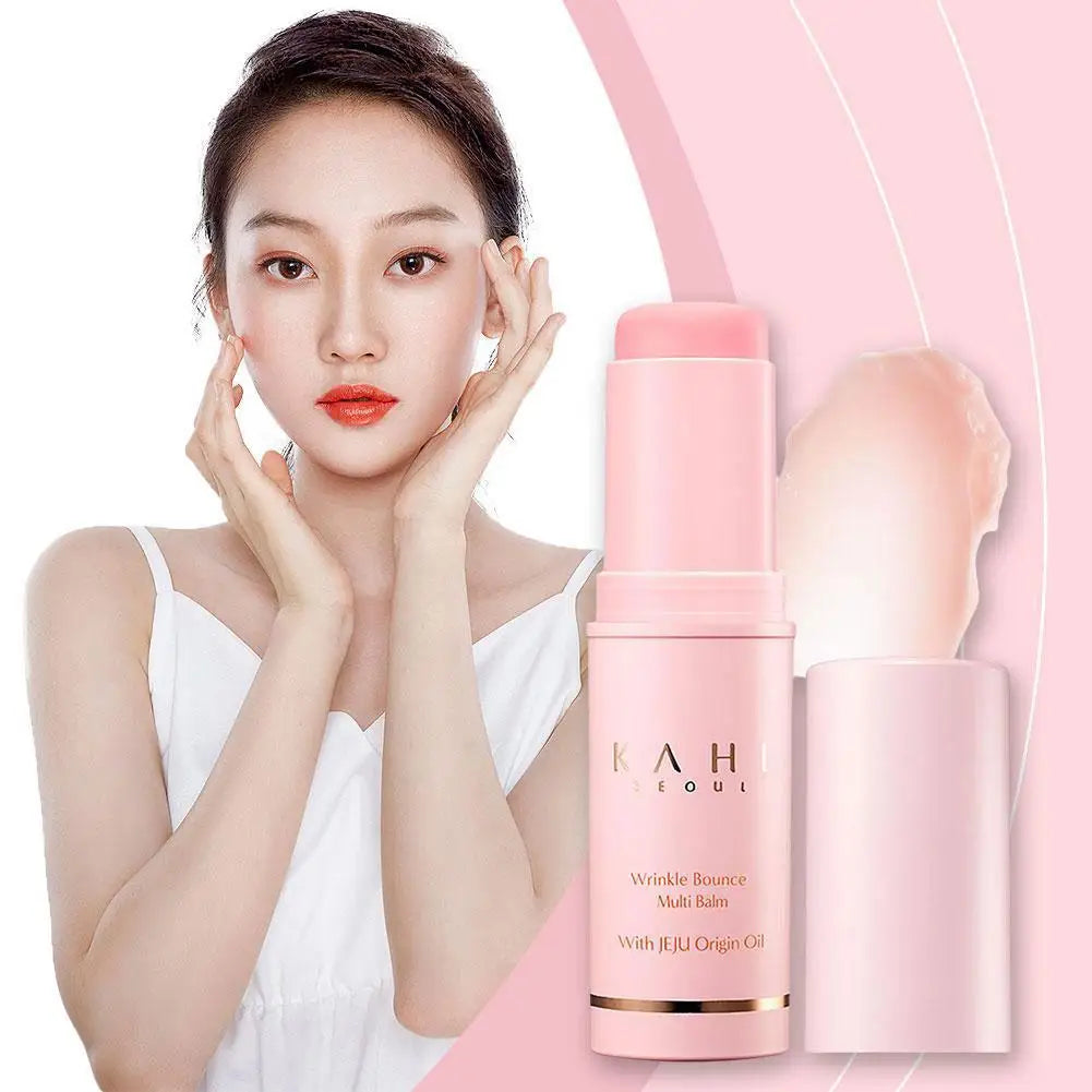 1/3/5PCS Korean Bounce Multi Balm Collagen Pink Stick Make Up Base Daily Deep Moisturizing Firming Lift Korean Skin Care