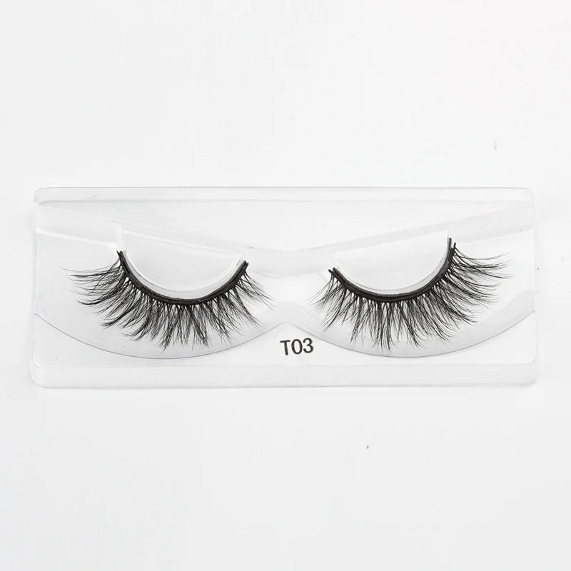 Hot 1/3Pairs Magnetic Eyelashes Soft False Lashes Repeated Use Mink Lashes Waterproof Liquid Eyeliner Tweezer Eyelash Makeup Set