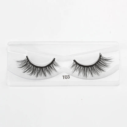 Hot 1/3Pairs Magnetic Eyelashes Soft False Lashes Repeated Use Mink Lashes Waterproof Liquid Eyeliner Tweezer Eyelash Makeup Set