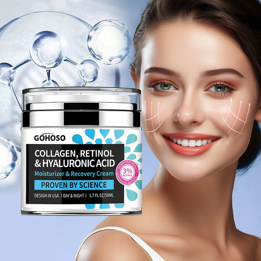 ENVISHA Skin Care Collagen Retinol Hyaluronic Acid Face Cream Firming Whitening Anti-Aging Wrinkle Moisturizing Hydrating