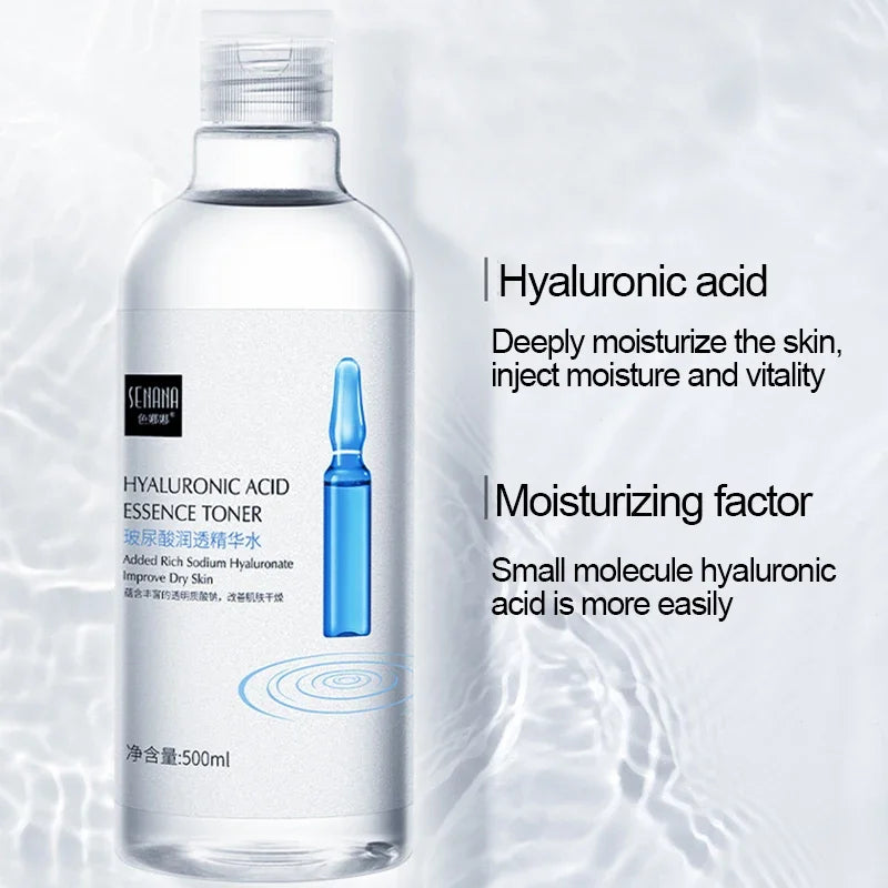 a 500ml  Large Capacity Essence Water Niacinamide Improve Dull Hyaluronic Acid Moisturize Dry Skin Facial Beauty Care Toner