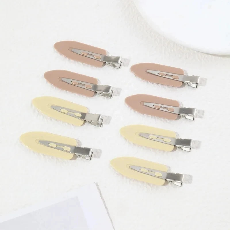8pcs/set Women Girls No Bend  Seamless Hair Clips Side Bangs Barrette Makeup Washing Face Accessories Styling Hairpins