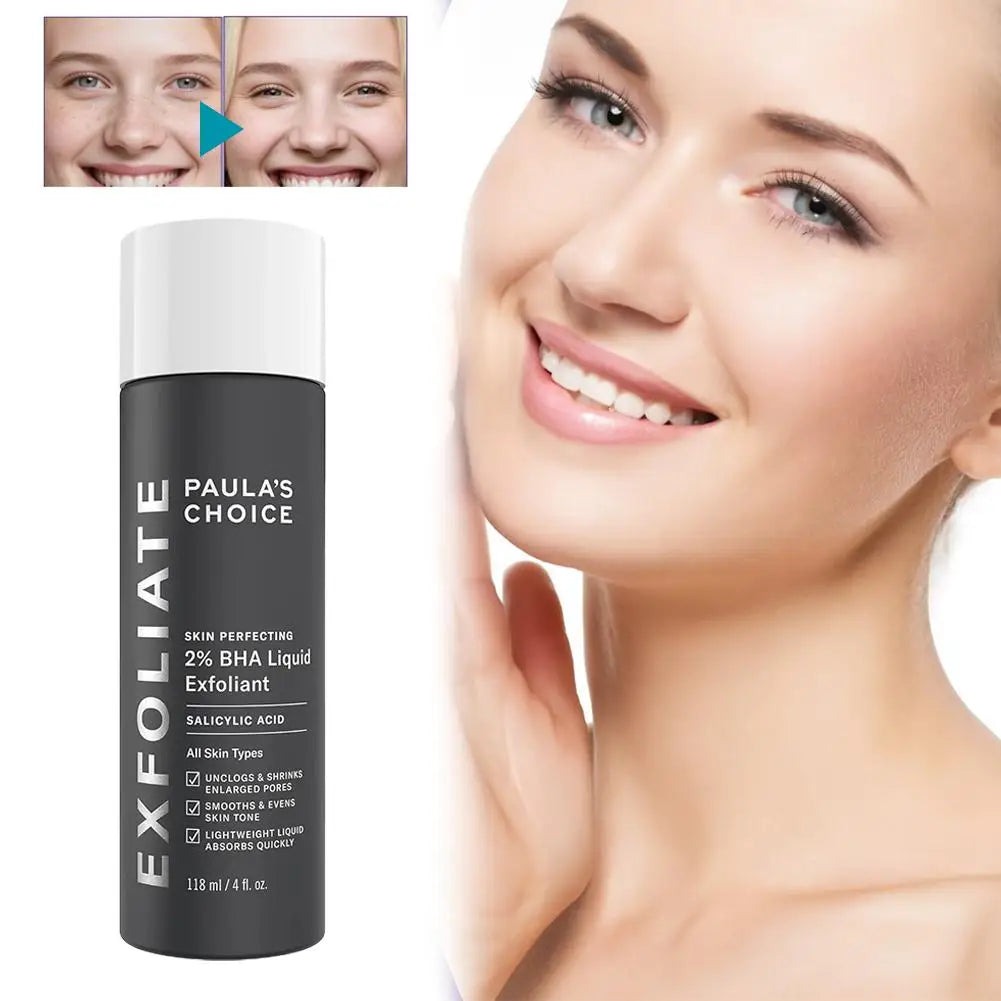 Paula's Choice 2% Bha Salicylic Acid Serum Exfoliant Liquid Gently Exfoliates Unclogs Pores Improves Blackhead Acne Facial Serum